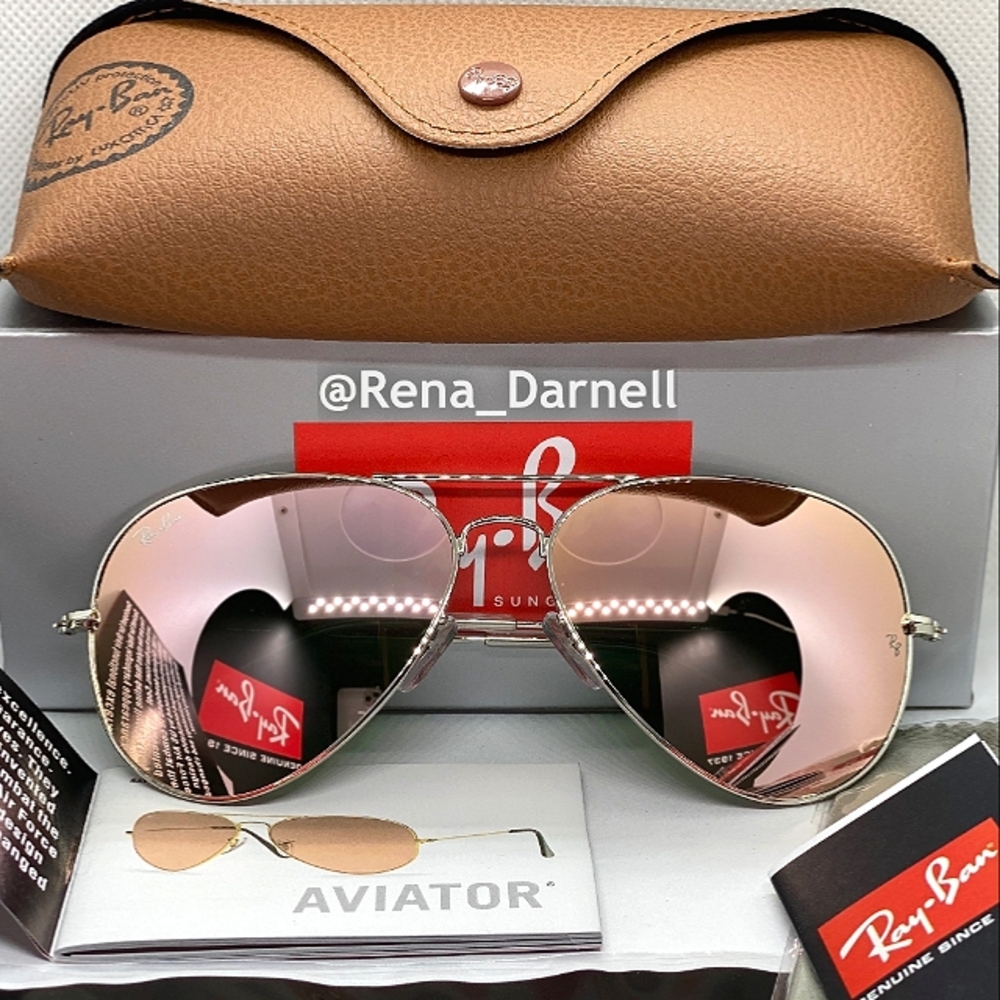 Ray-Ban Aviator RB3025 Pink Mirror New